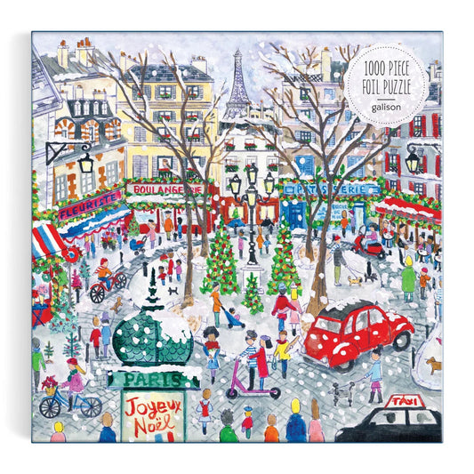 Michael Storrings Christmas in Paris 1000 Piece Foil Puzzle Galison