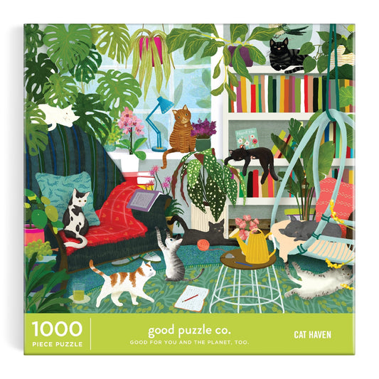 Good Puzzle Co. Cat Haven 1000 Piece Puzzle Galison
