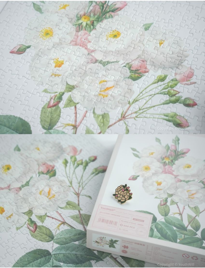 The Bibe of Roses (Pink) 500 Piece Jigsaw Puzzle