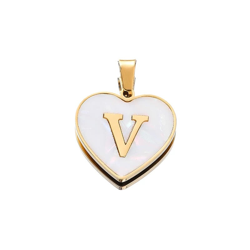 Elegant Heart Alphabet Charms for Jewelry Making