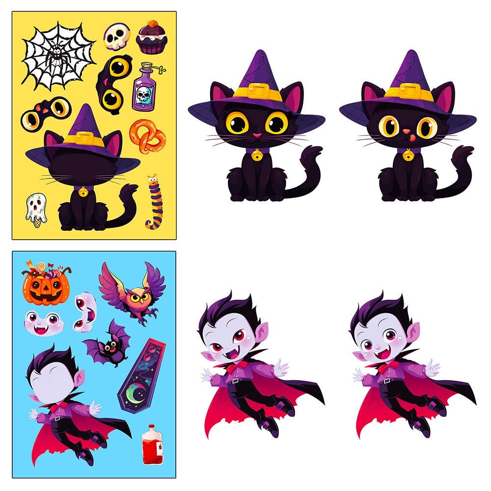 Halloween DIY Ghost Little Black Cat Puzzle - 24 Sheets V Boutique Studio-New