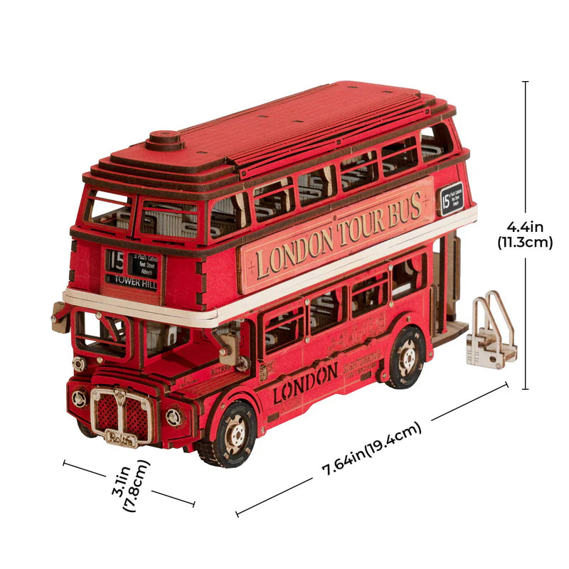 London Tour Bus 3D Wooden Puzzle