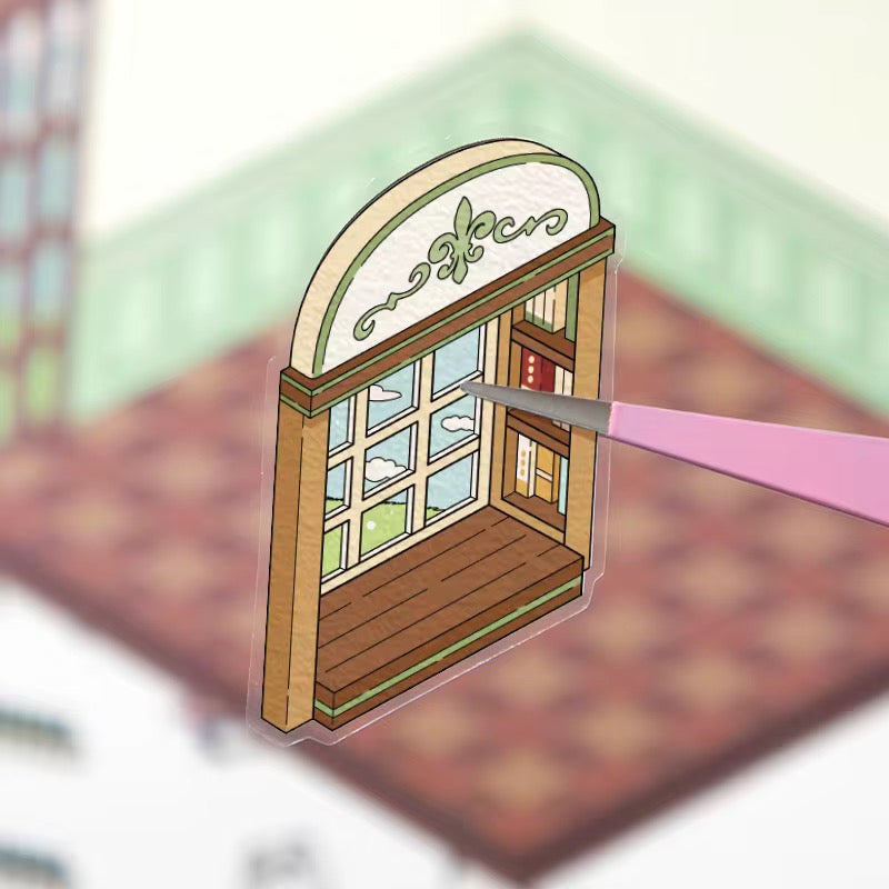 Mini World 3D Scene Stickers – DIY Room Kit for Journals & Crafts