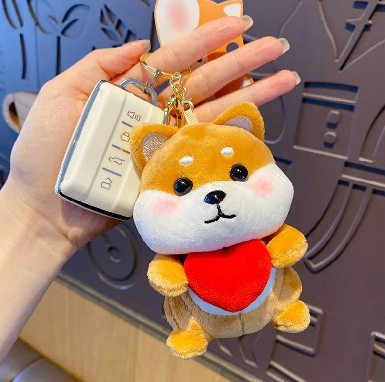 Cute Plush Shiba Dog Keychain