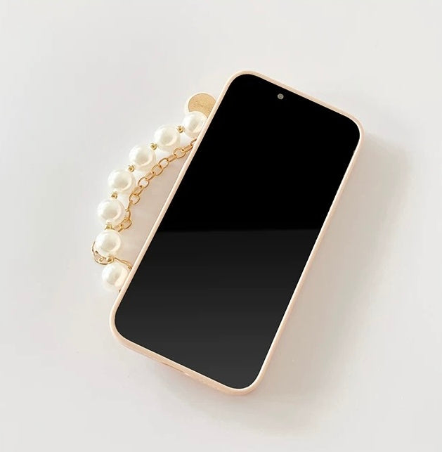 Elegant Quilted iPhone Case with Pearl Charm β Classy Gift Idea