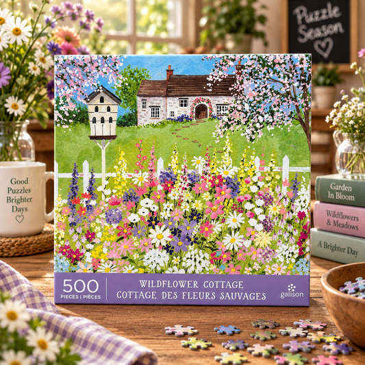 Galison Wildflower Cottage 500 Piece Puzzle Galison
