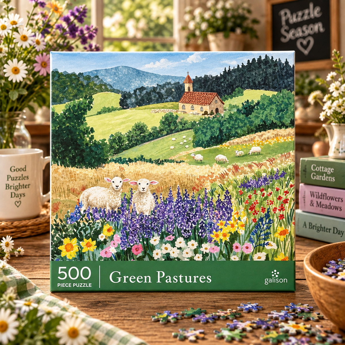 Galison Green Pastures 500 Piece Puzzle Galison