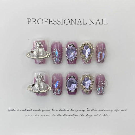 Galaxy Princess Press-on Nails V Boutique Studio