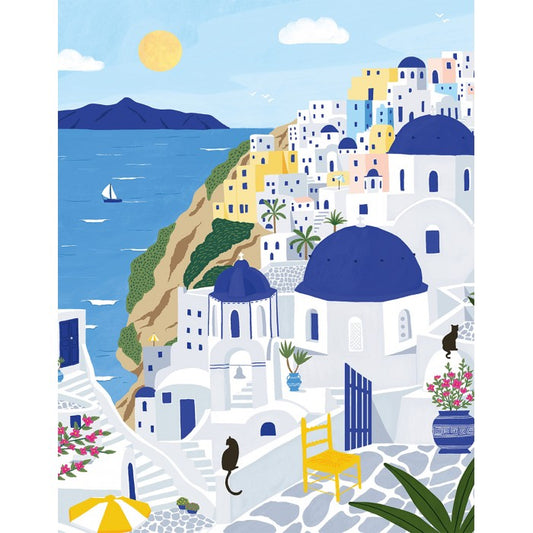 Santorini 500 Piece Puzzle Pieces & Peace