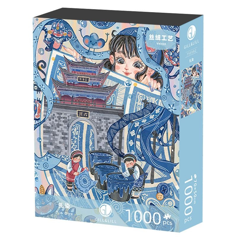 Gill & Lill Tie Dye 1000 Piece Puzzle Gill & Lill