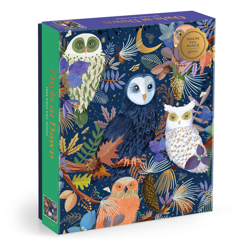 Galison Owls At Dawn 1000 Piece Foil Puzzle