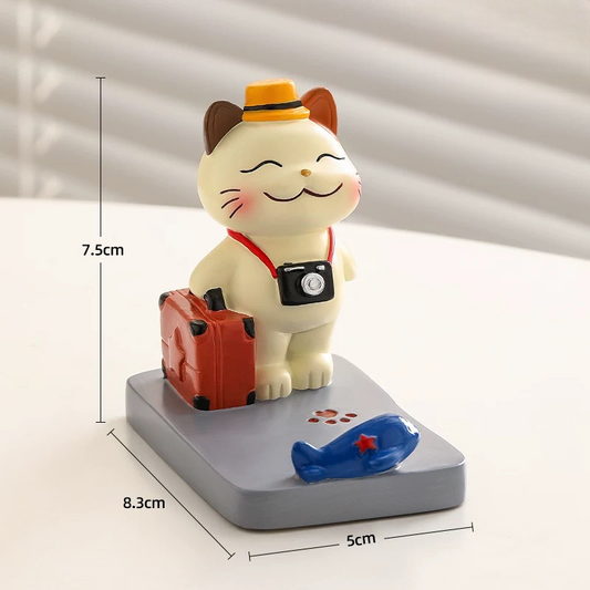 Lucky Cat Phone Holder/ Ornament