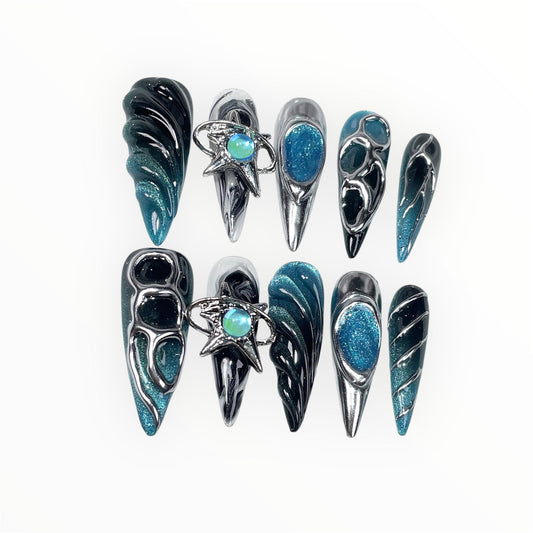 Nebula Nights Press On Nails V Boutique Studio