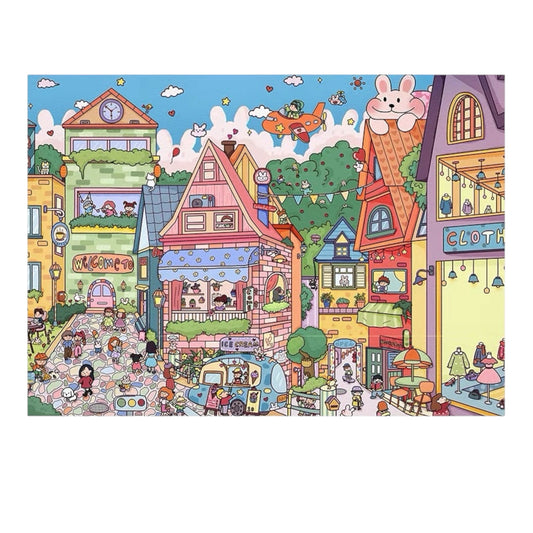 Colorful Town 1000 Piece Jigsaw Puzzle Gill & Lill