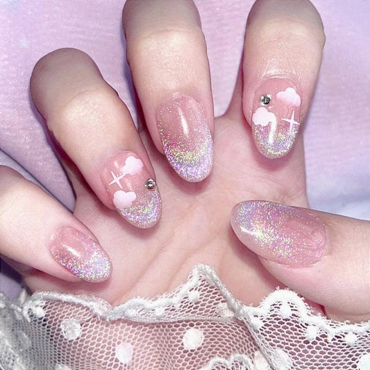 Magical Rainbow Press-on Nails V Boutique Studio