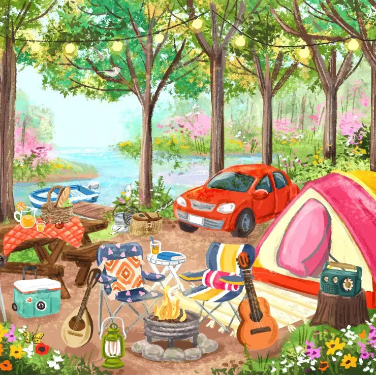 Day At the Campsite 500 Piece Puzzle