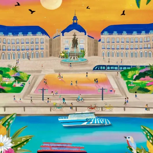 Bordeaux - Place De La Bourse 500 Piece Puzzle Pieces & Peace