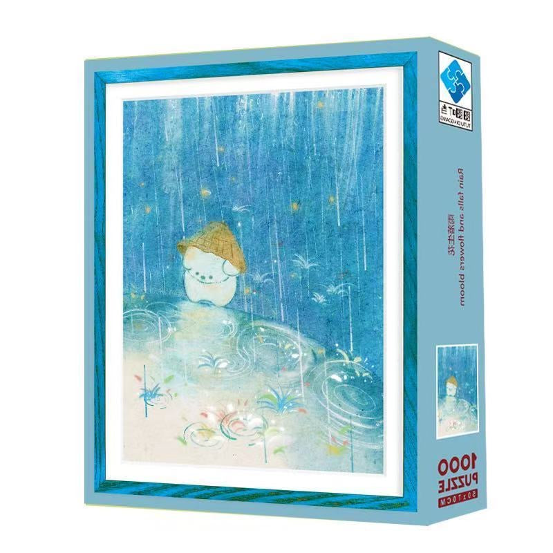 Rain Falls and Flowers Bloom 1000 Piece Jigsaw Puzzle Tutu Dingdang