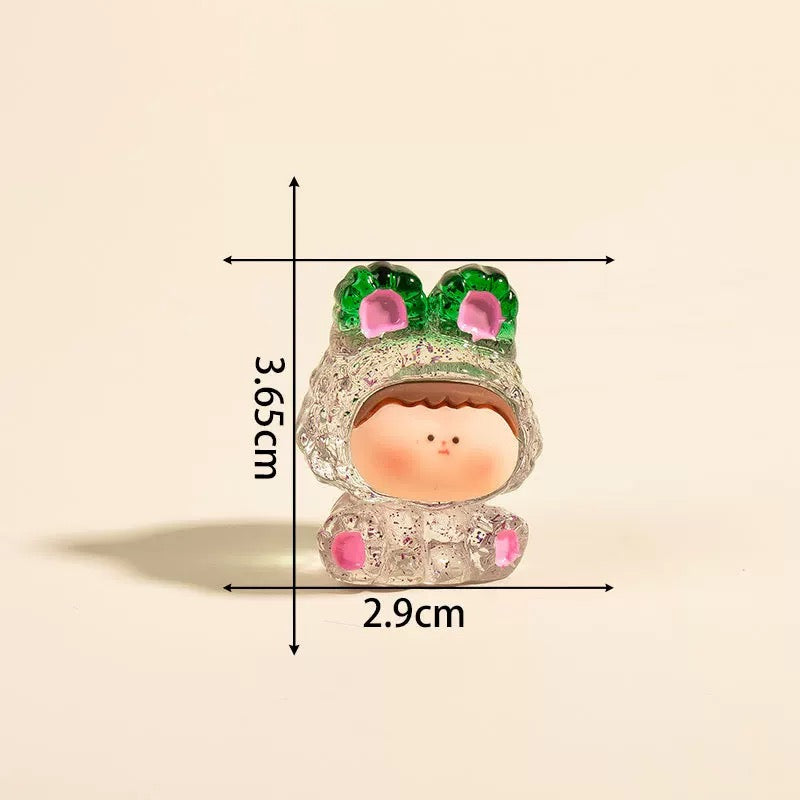 Crystal Bunny Resin Baby Figurines – DIY Charms & Cute Desk Decor