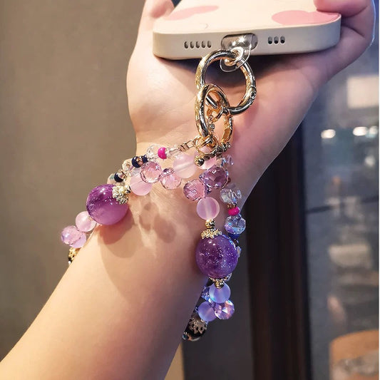Radiant Amethyst Gemstone Phone Lanyard V Boutique Studio-New