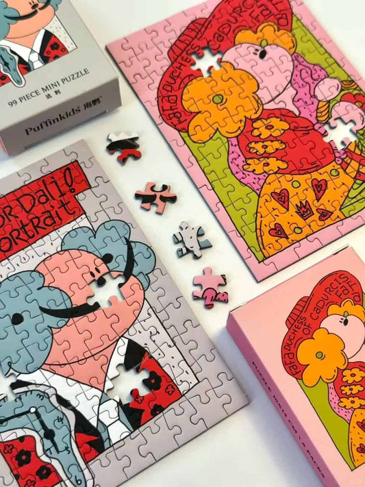 Puffinkids Quirky Masterpieces Second Edition 6 x 99 Piece Mini Jigsaw Puzzle Set