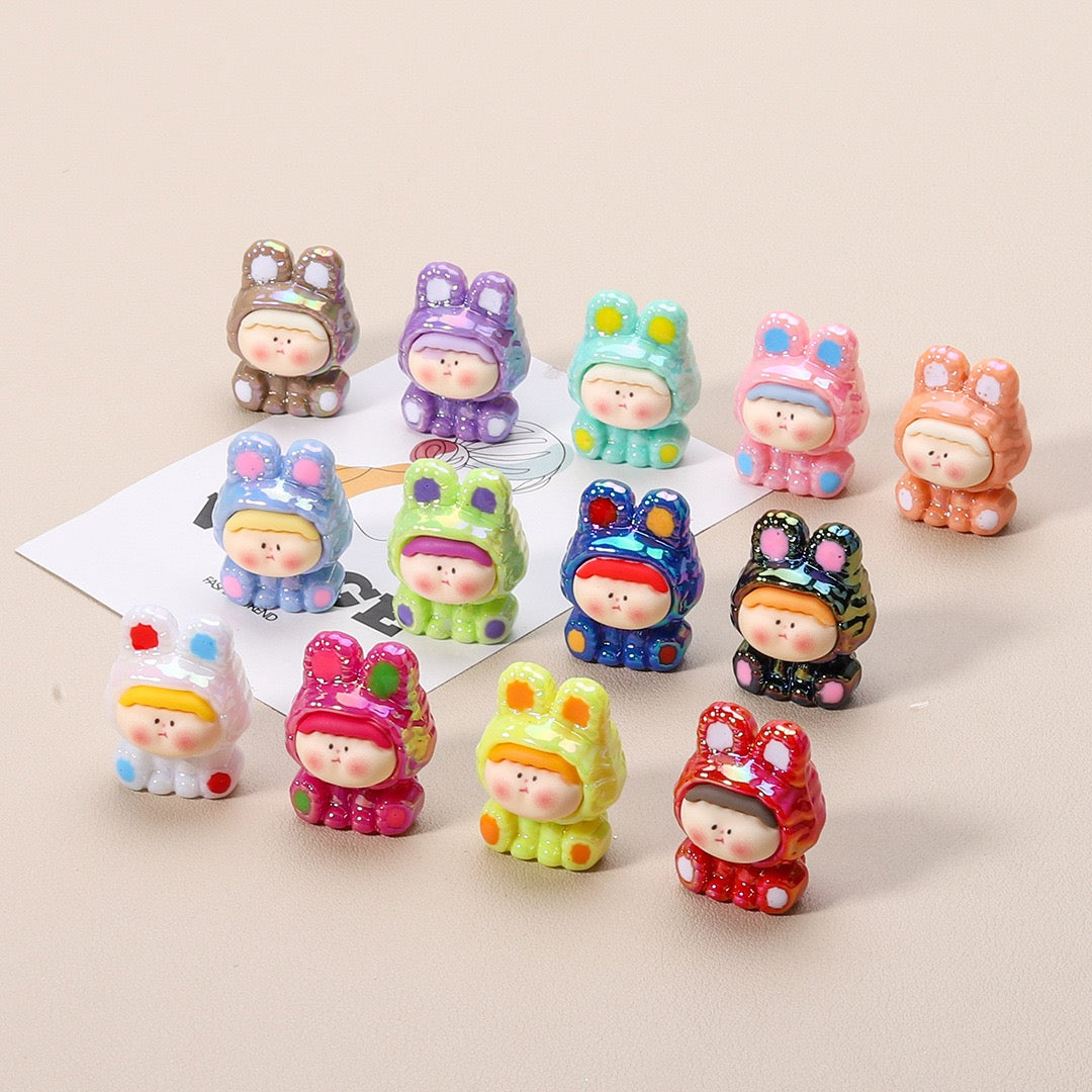 Mini Bunny Resin Figurines – Kawaii Desk Decorations