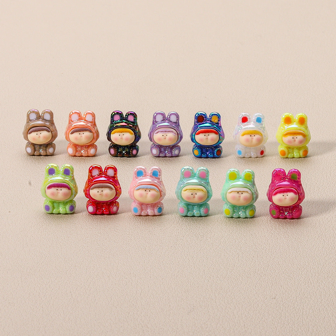 Mini Bunny Resin Figurines – Kawaii Desk Decorations
