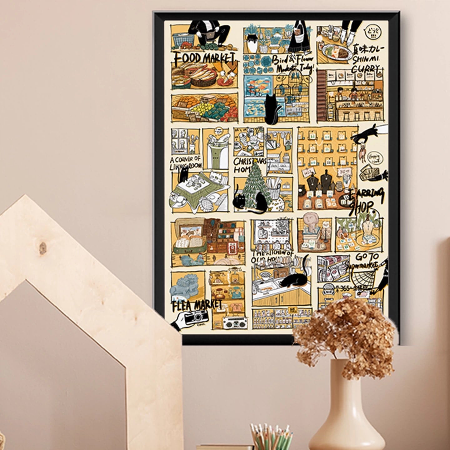 Black Cat’s Diary 1000 Piece Jigsaw Puzzle