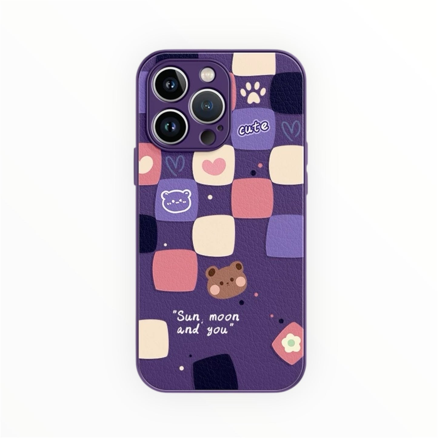 Sweet Checkered Bear Phone Case
