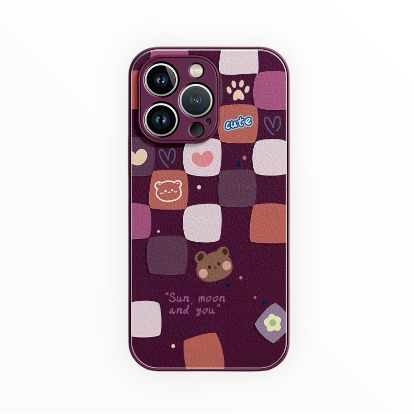 Sweet Checkered Bear Phone Case