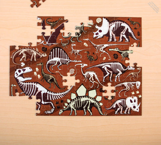 Dinosaur Dig 100 Piece Double-Sided Puzzle