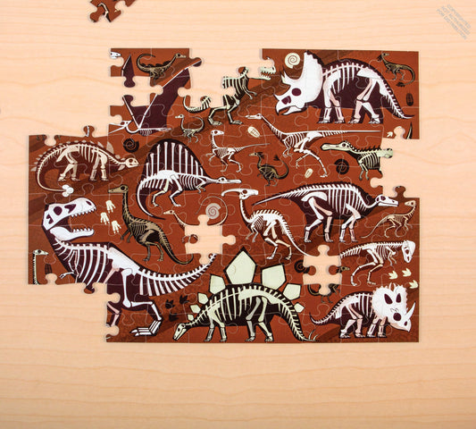 Dinosaur Dig 100 Piece Double-Sided Puzzle Mudpuppy