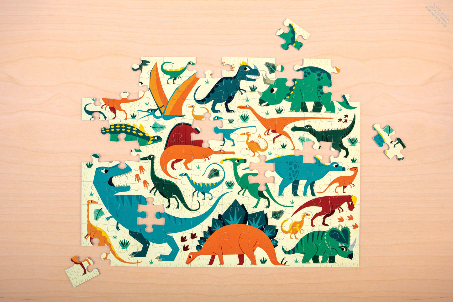 Dinosaur Dig 100 Piece Double-Sided Puzzle Mudpuppy