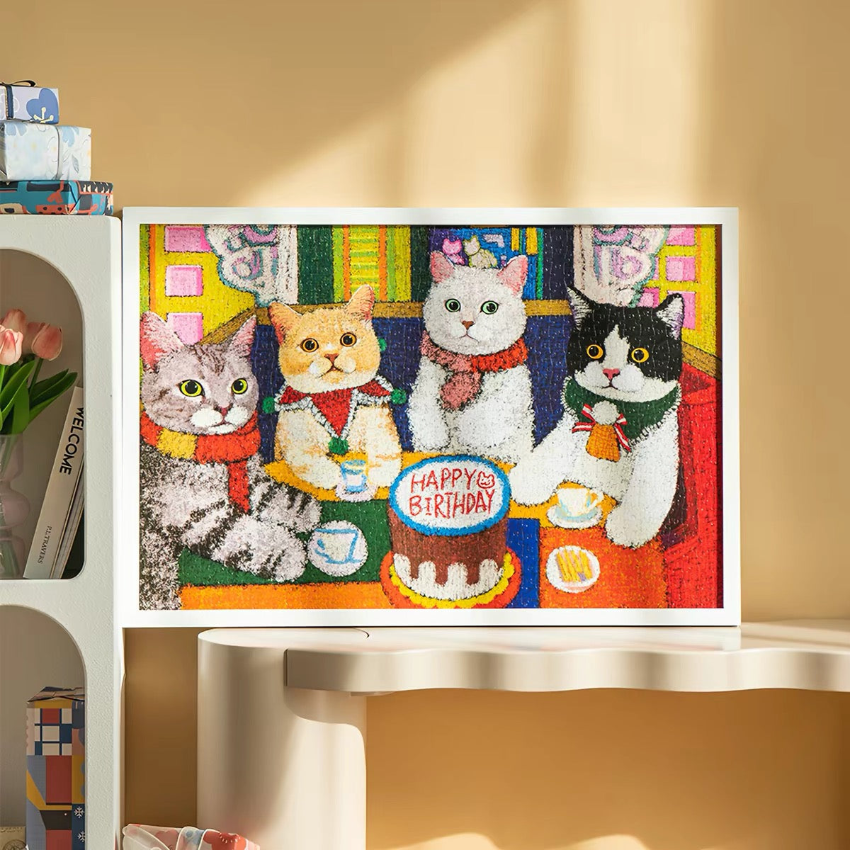 Momibook Meow Birthday Party 1000 Piece Jigsaw Puzzle Momibook