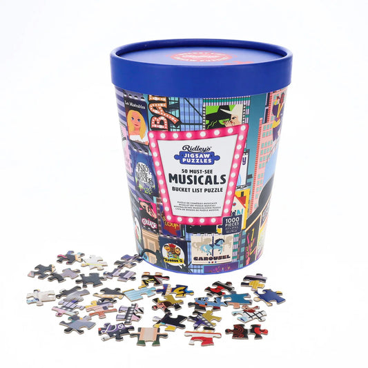 50 Must-See Musicals Bucket List 1000 Piece Jigsaw Puzzle Ridley's Games