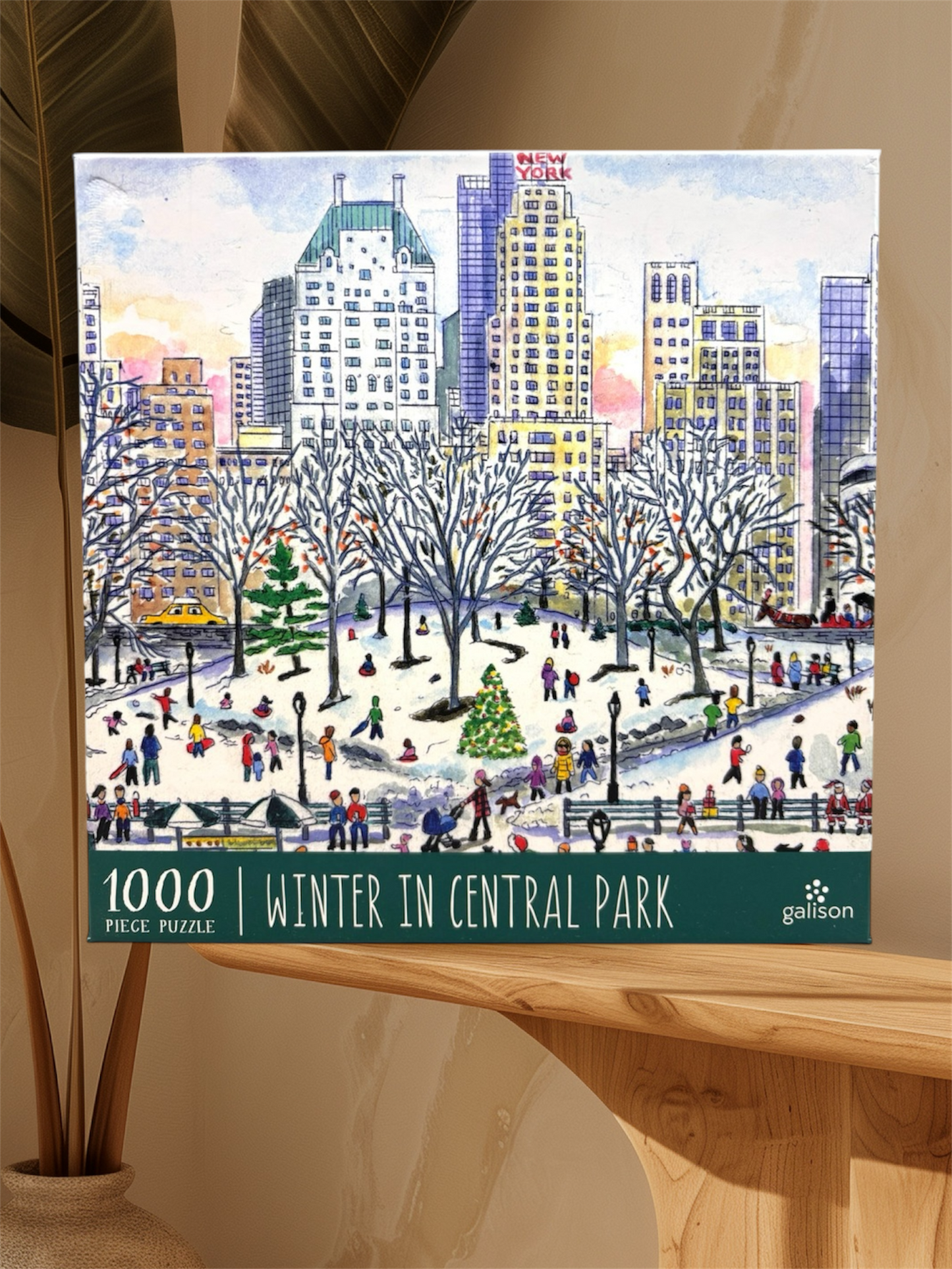 Galison Winter in Central Park 1000 Piece Puzzle