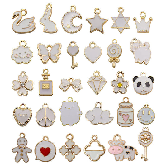Mixed 30 Pcs DIY Jewelry Making Charms V Boutique Studio