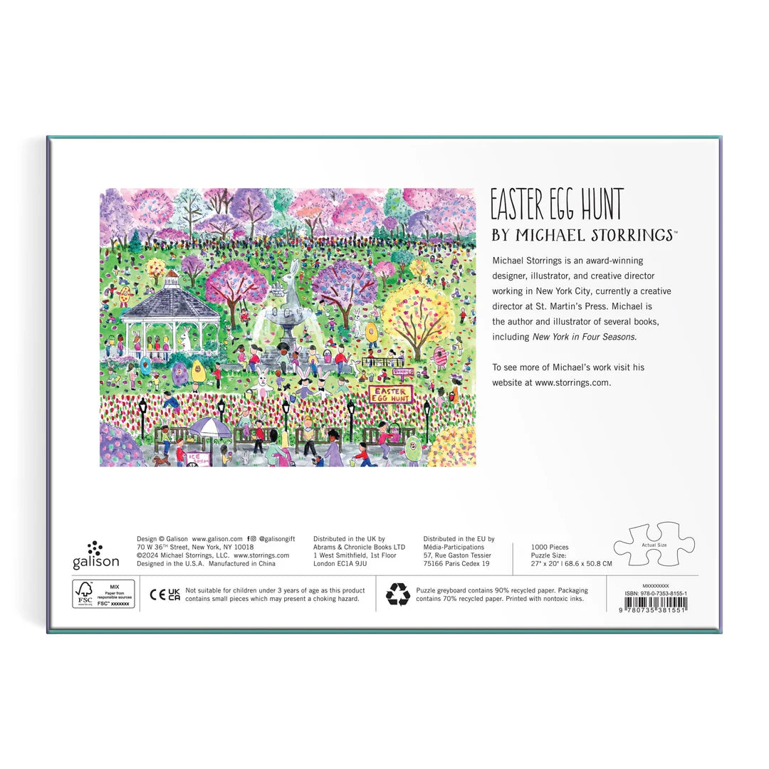 Michael Storrings Easter Egg Hunt 1000 Piece Puzzle Galison