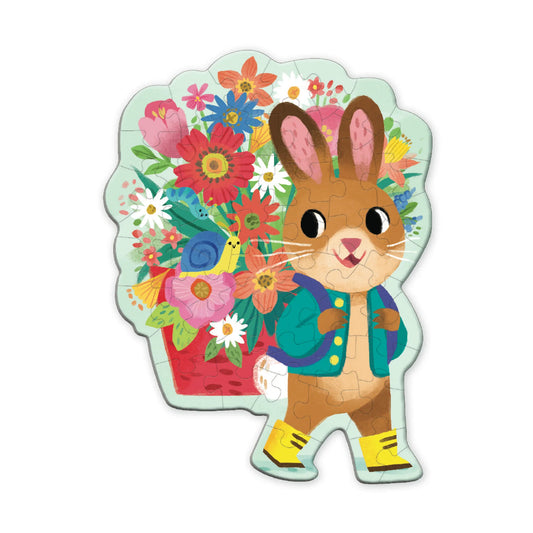 Bunny Bouquet 48 Piece Scratch & Sniff Shaped Mini Puzzle Mudpuppy