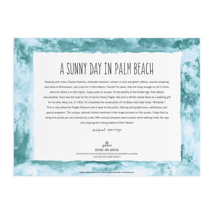 Michael Storrings A Sunny Day in Palm Beach 1000 Piece Puzzle Galison