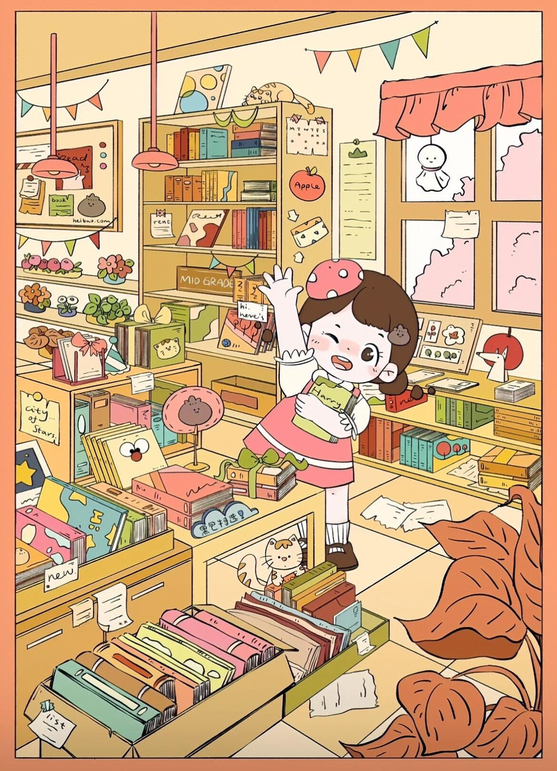 Adorable Room Scene Stickers – 3D Mini DIY for Journals & Scrapbooking