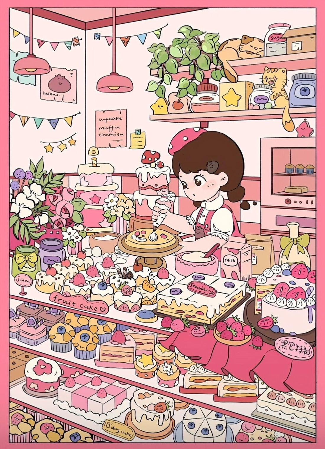 Adorable Room Scene Stickers – 3D Mini DIY for Journals & Scrapbooking