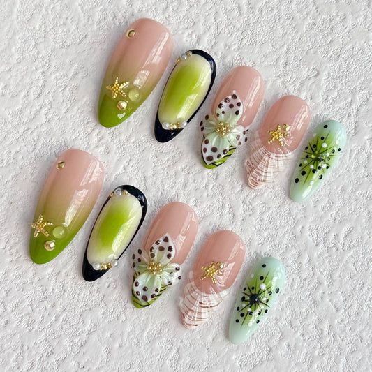 Green Oasis Press-on Nails