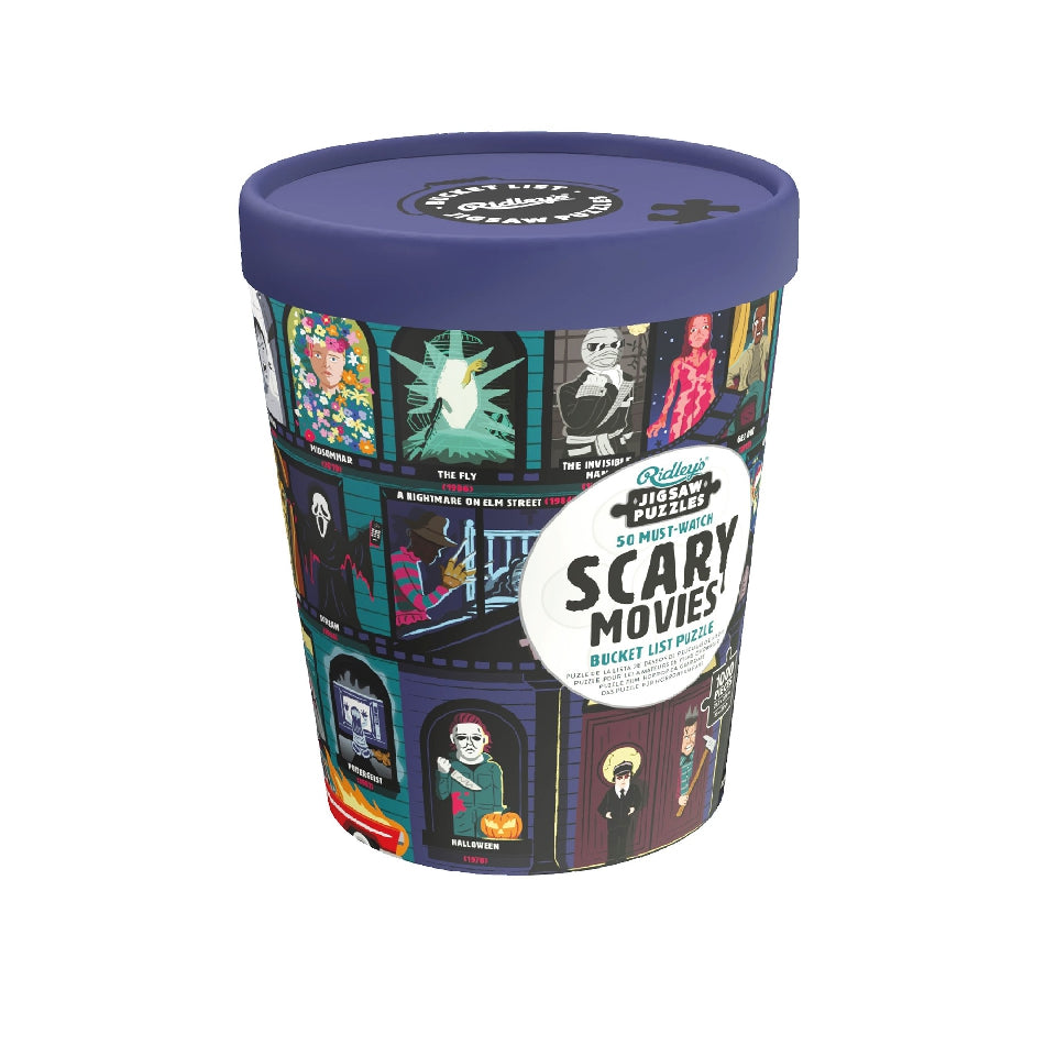 50 Must-Watch Scary Movies Bucket List 1000 Piece Puzzle