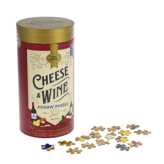 Cheese + Wine 500 Piece Jigsaw Puzzle