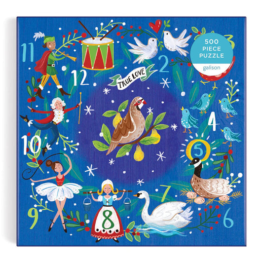 12 Days Wreath 500 Piece Puzzle Galison and Claire McElfatrick