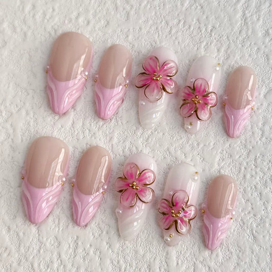 Pink Paradise Press-on Nails V Boutique Studio