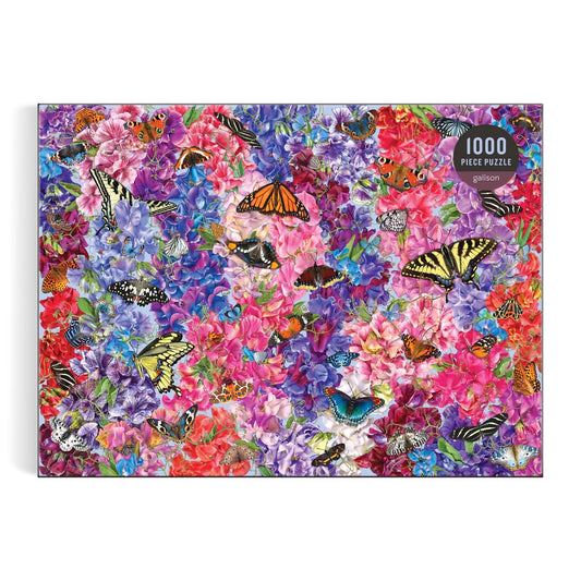 Troy Litten Butterflies In the Sweet Peas 1000 Piece Puzzle