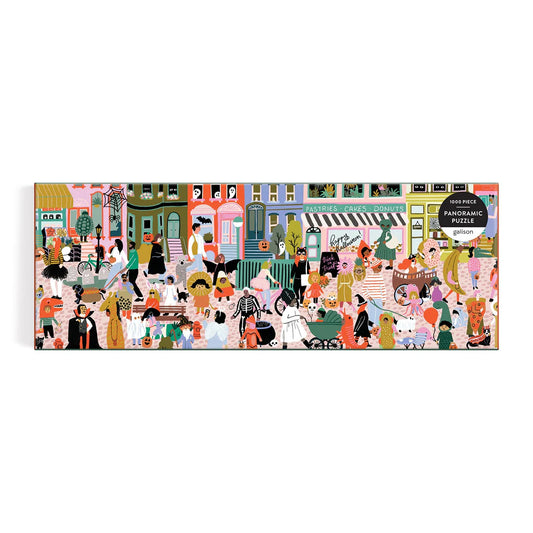 Fall Halloween Parade 1000 Piece Panoramic Puzzle