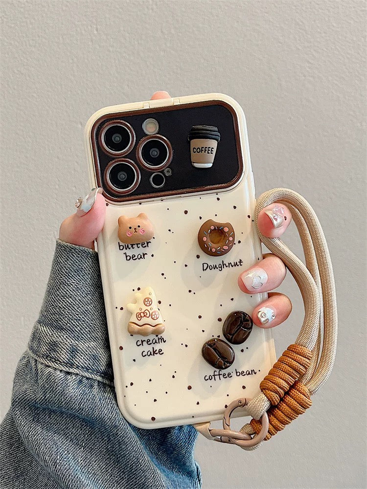 Protective Coffee Cup Phone Case with Built-in Mirror